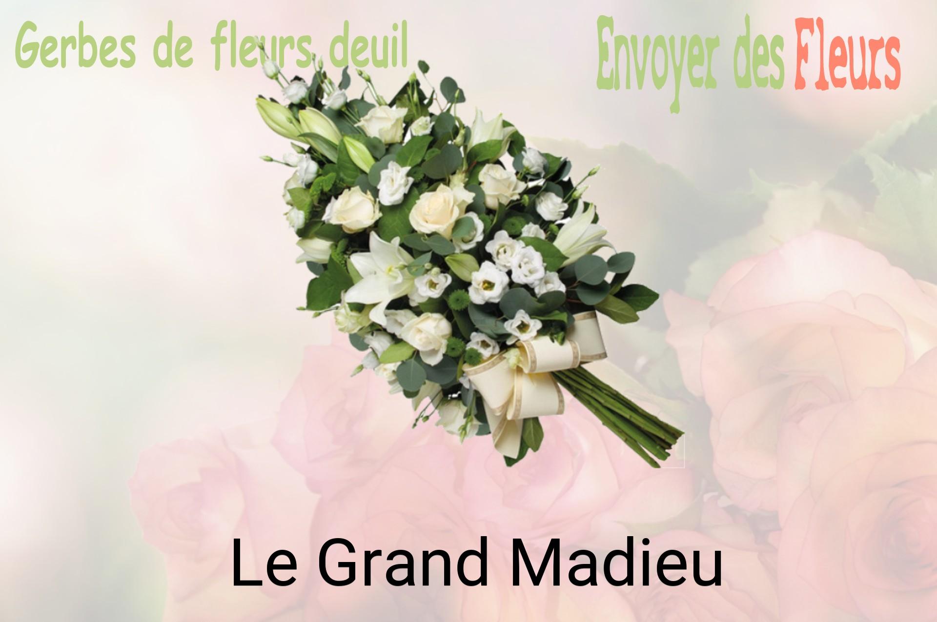 Gerbe de fleurs de deuil livrée à Le Grand-Madieu